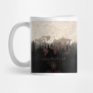 world map forest Mug